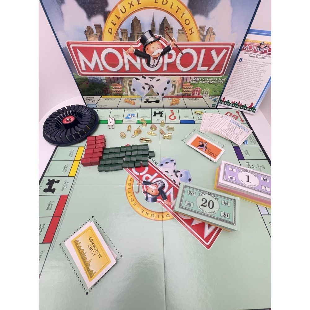 Vintage 1998 Monopoly Deluxe Winning Token Bonus 100% Complete Parker Bros.